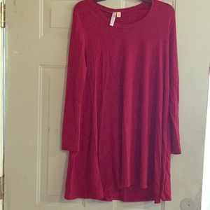 Red long sleeve dress